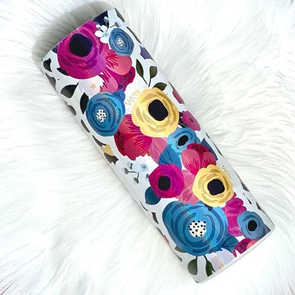 Sublimation Tumbler - 20oz - Floral and Leopard