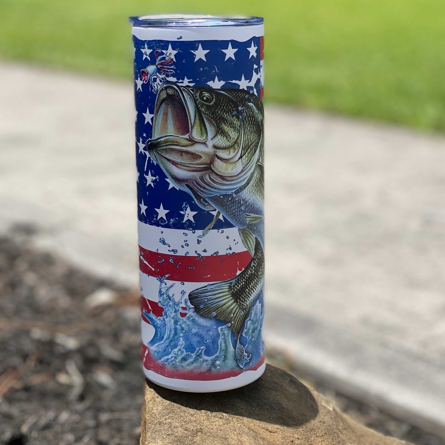 Sublimation Tumbler - 20oz - Fishing Flag