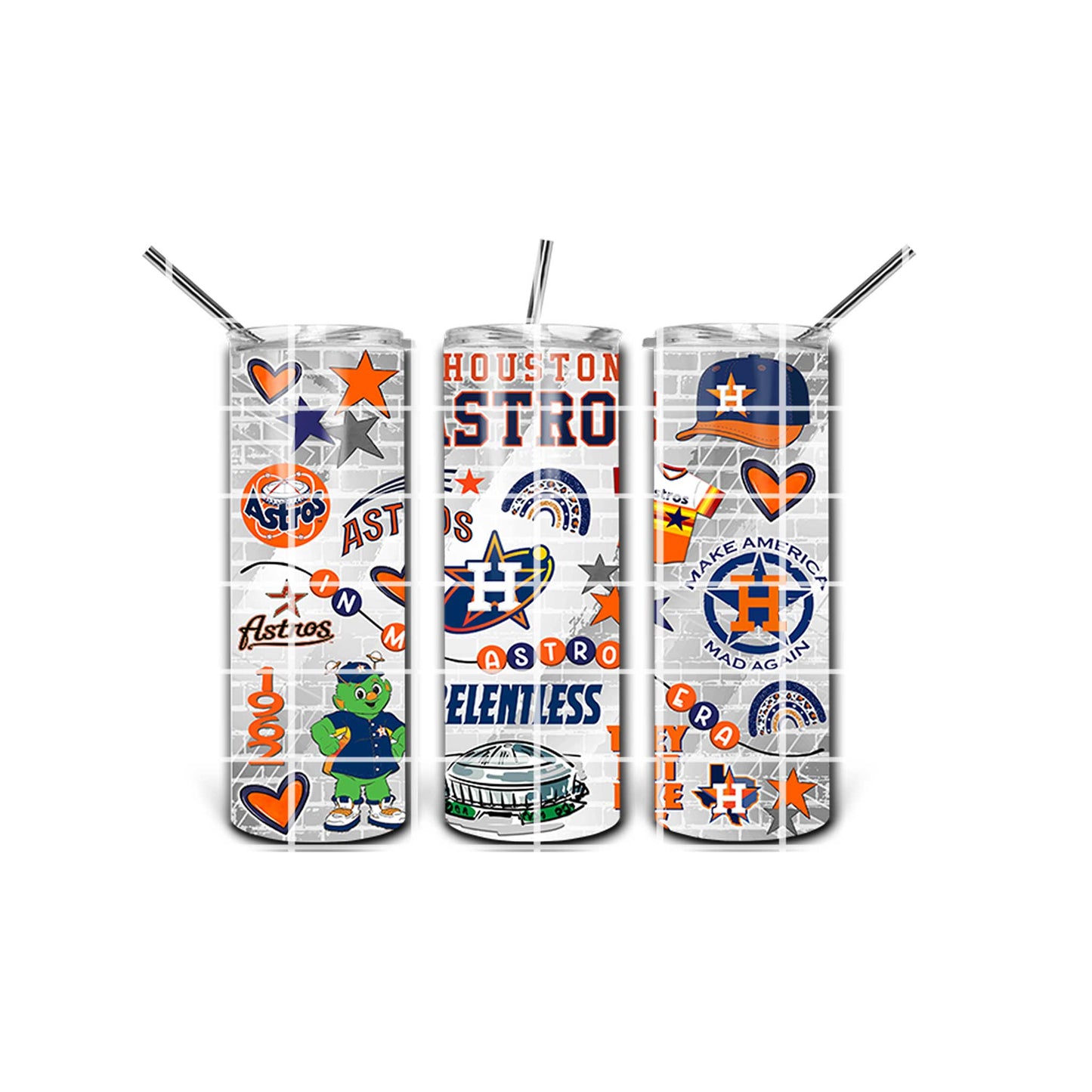 Digital Design - Houston Astros Collage 20oz Tumbler Design