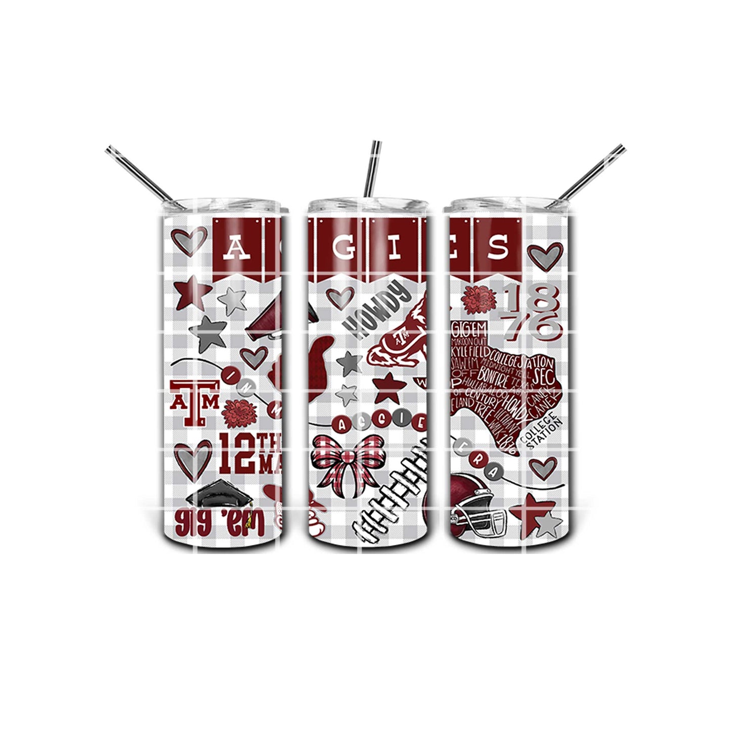 Digital Design - Aggies 20oz Tumbler Design