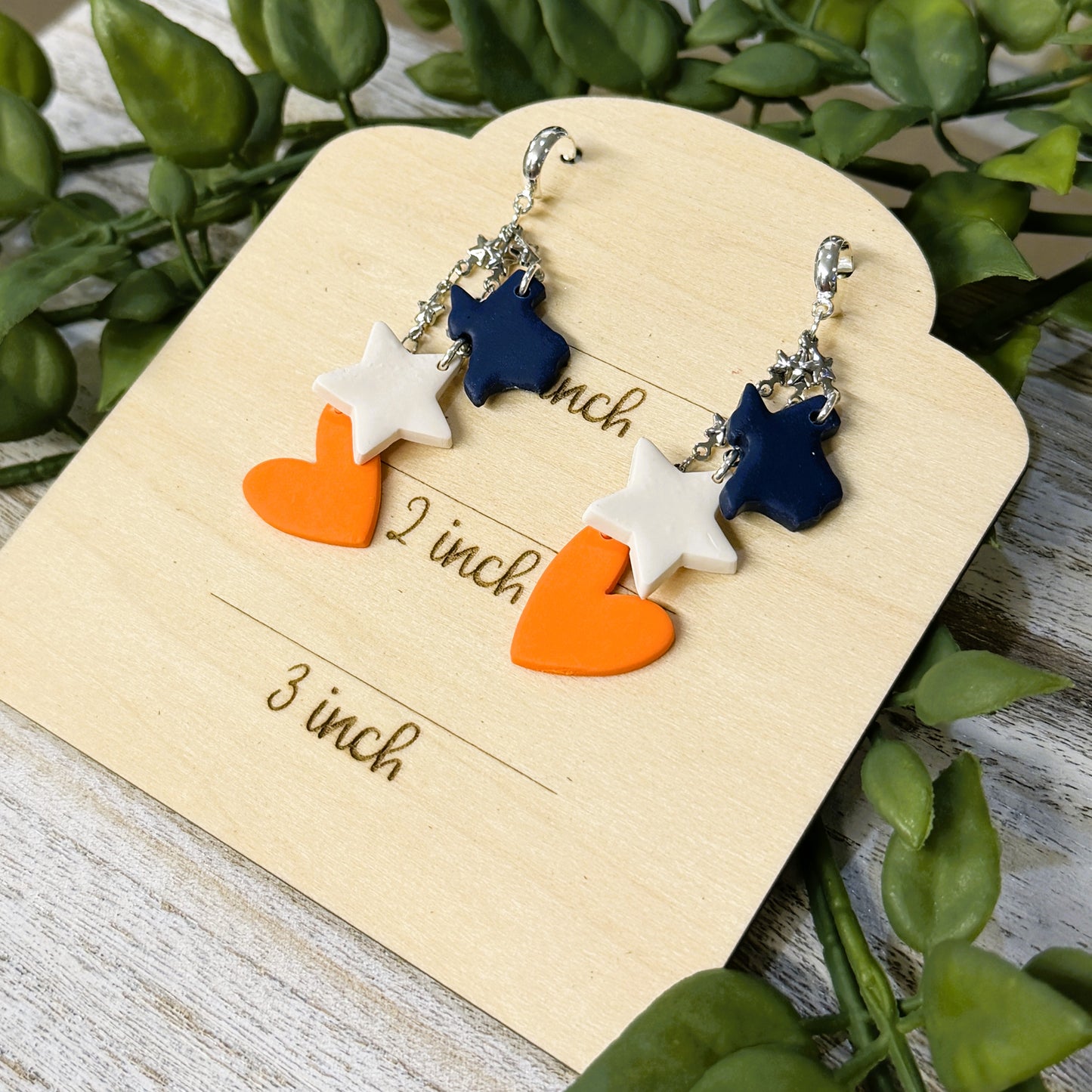 Astros Clay Dangle Earrings