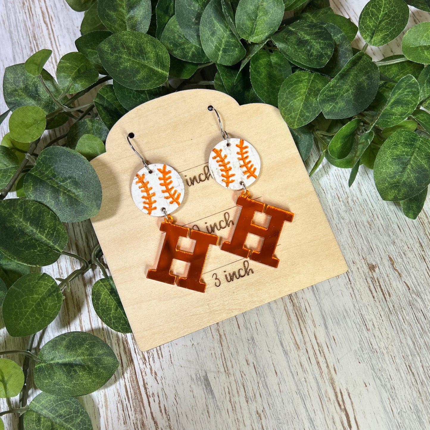Astros H Earrings