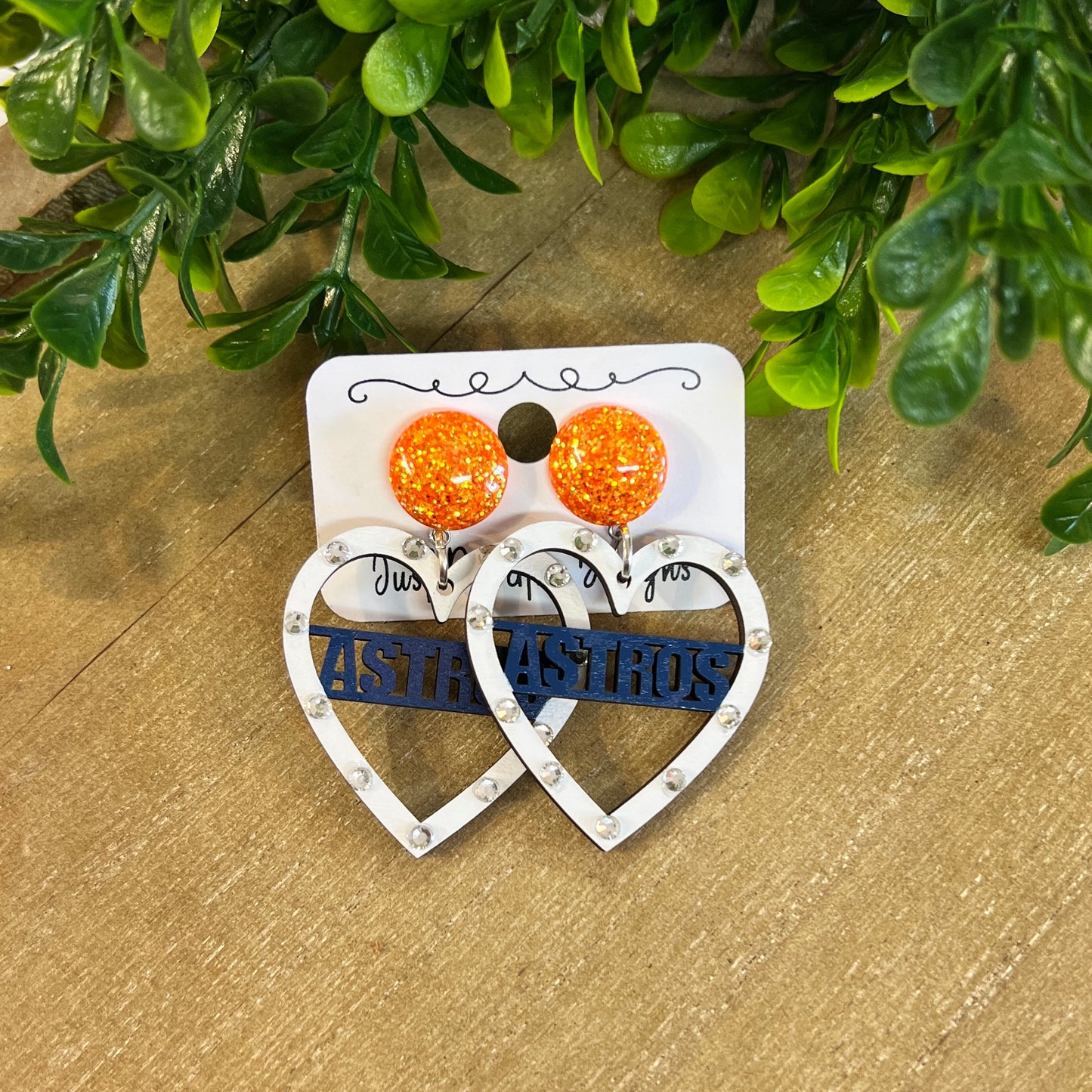 Astros Heart Earrings