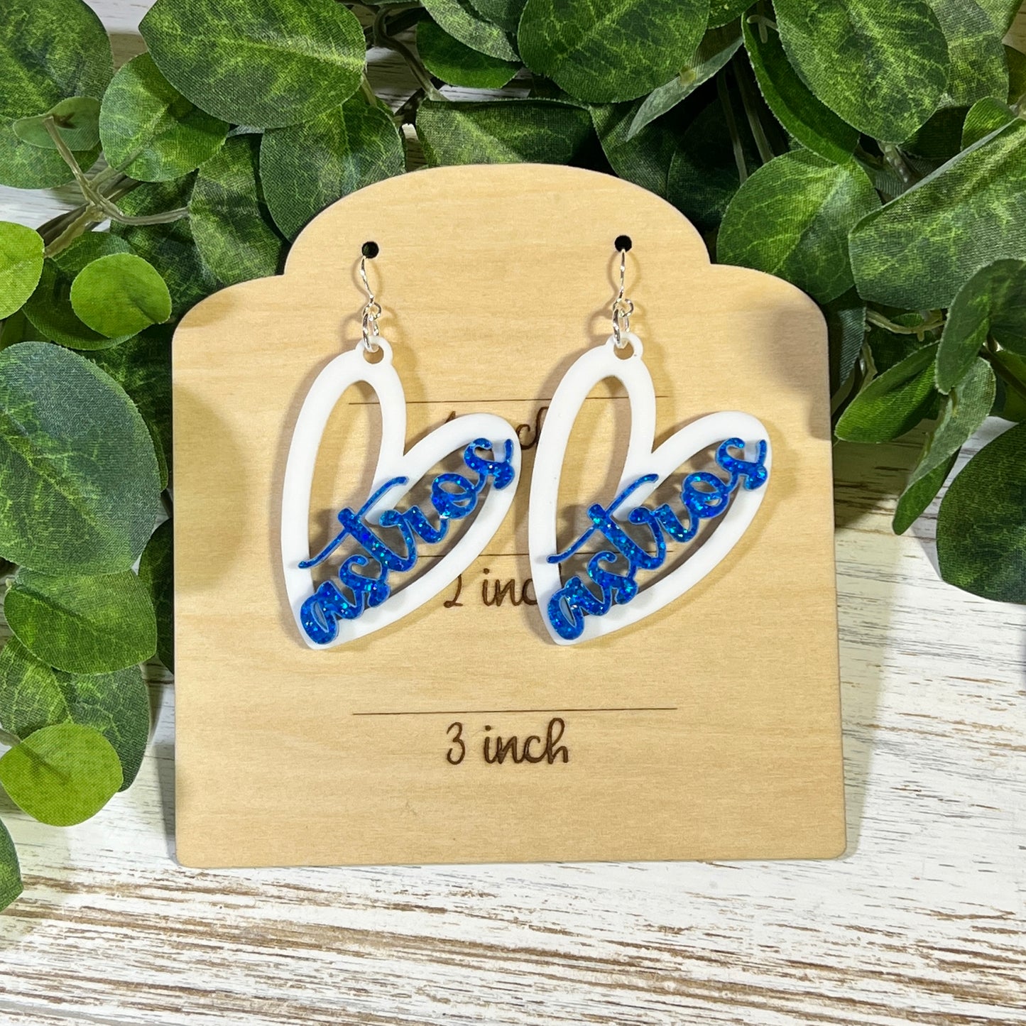 Astros Acrylic Heart