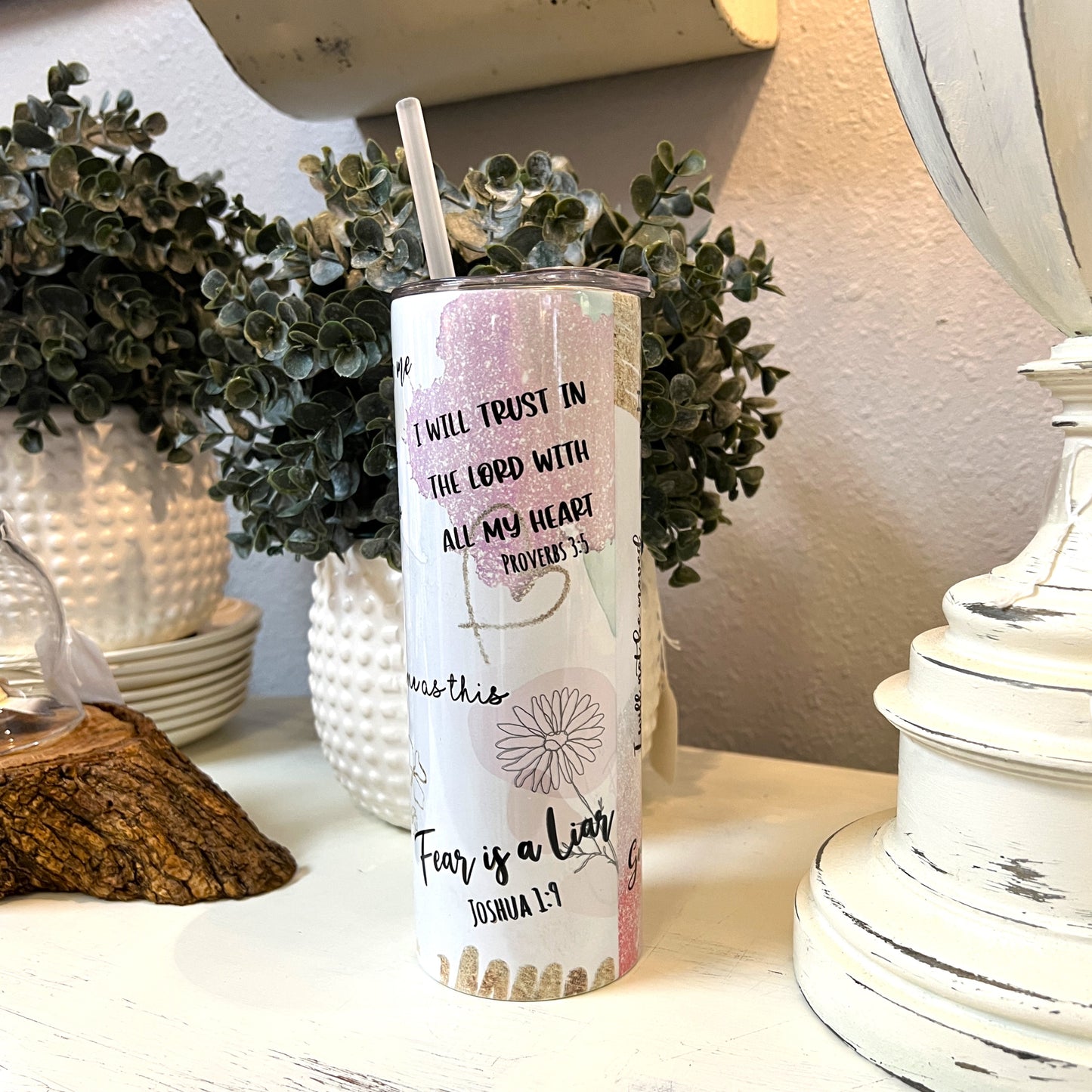 Sublimation Tumbler - 20oz - Christian Affirmation Quotes