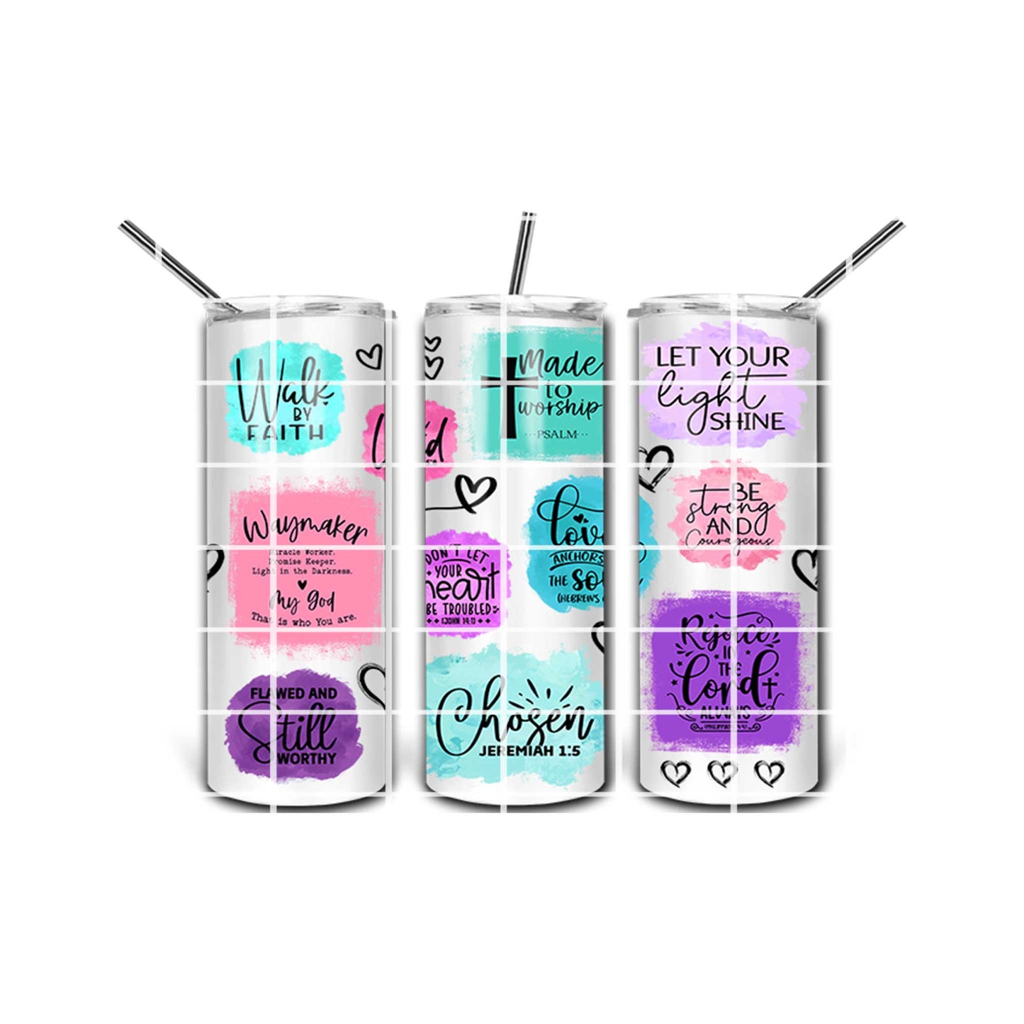 20 oz Tumbler Design - Christian Affirmations