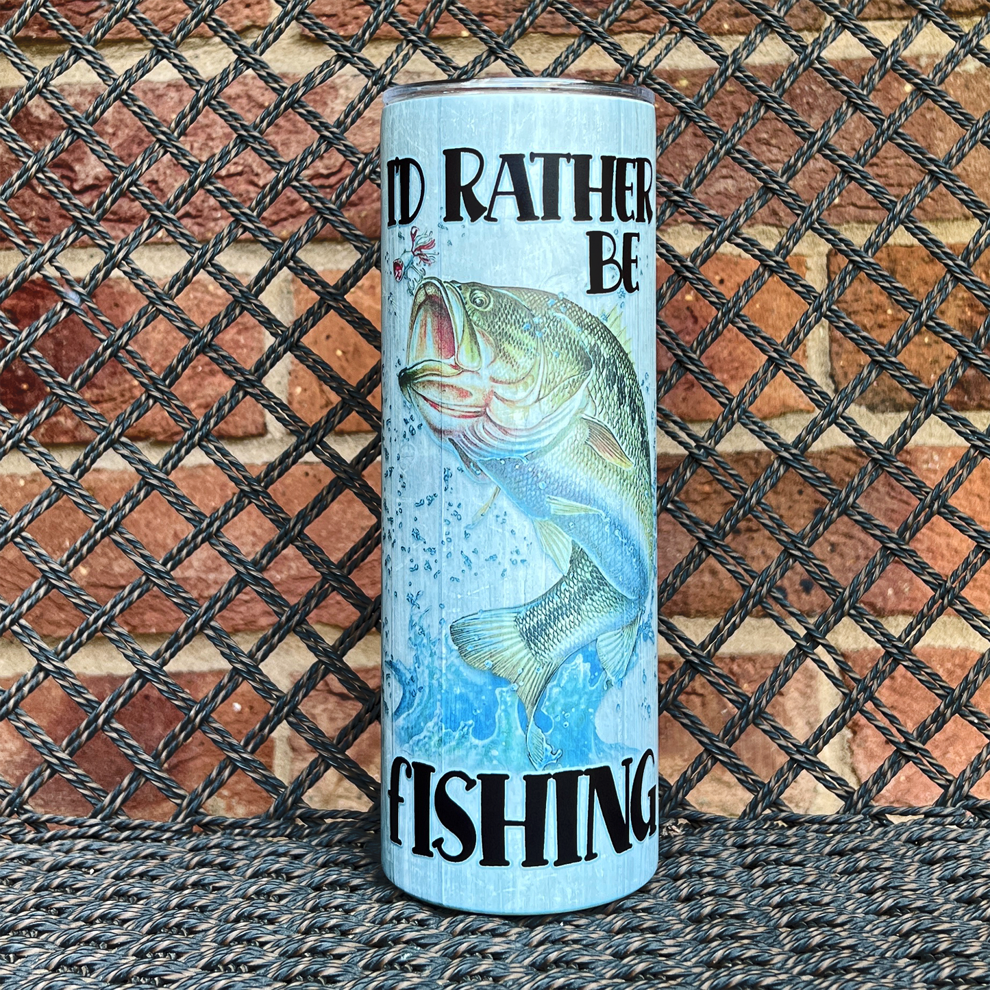 Sublimation Tumbler - 20oz - I'd Rather Be Fishing