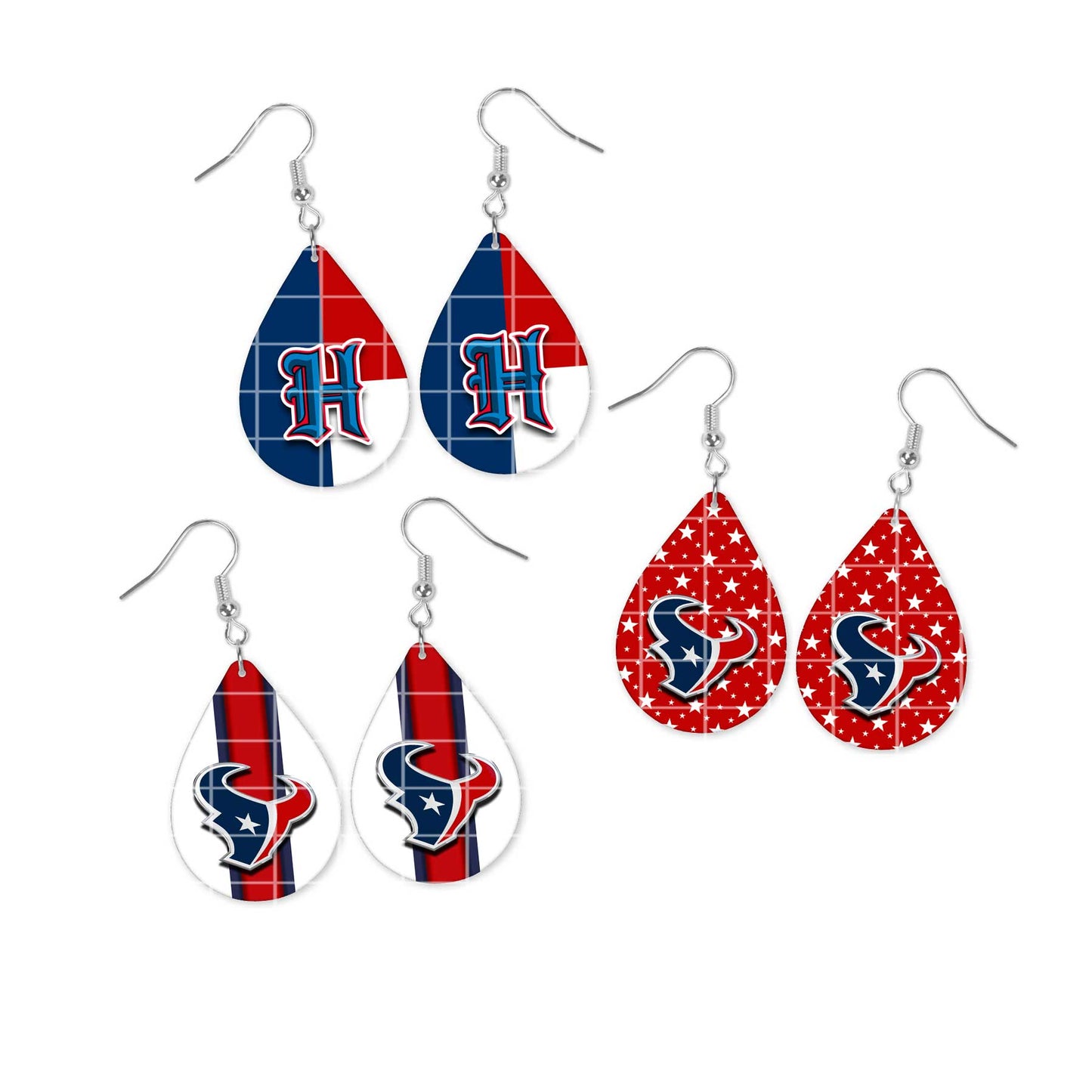 Digital Design - Texans Earrings