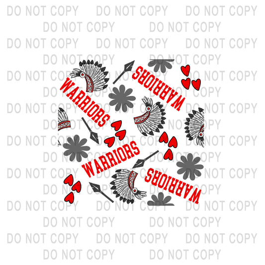 Digital Design - Warriors - Seamless Pattern