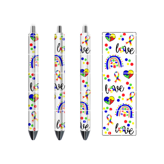 PEN WRAP DESIGN - AUTISM LOVE