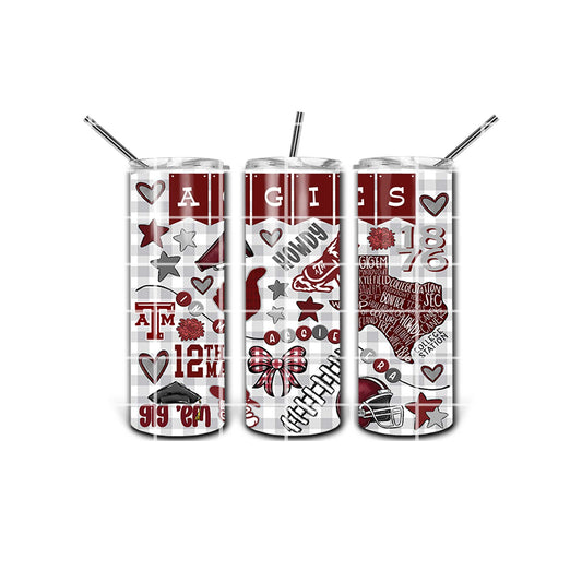 Digital Design - Aggies  20oz Tumbler Design