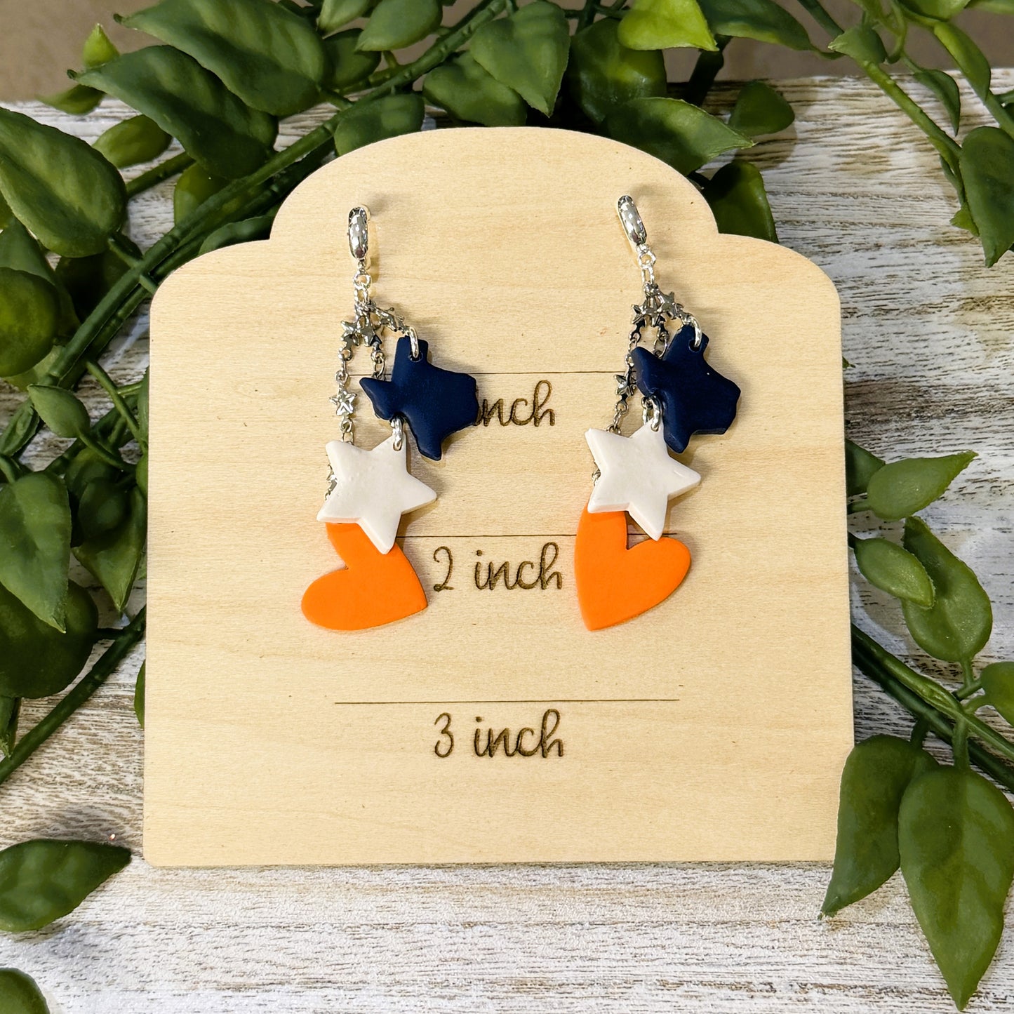 Astros Clay Dangle Earrings