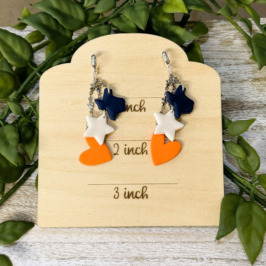 Astros Clay Dangle Earrings