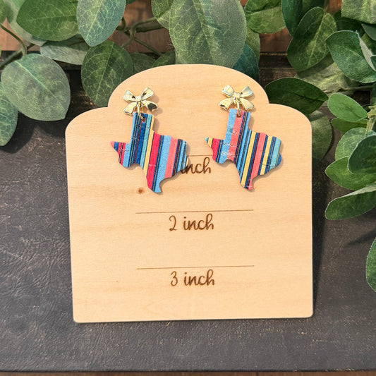 Leather Earrings - Texas - 1 layer