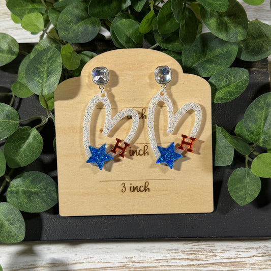 Astros Glitter Heart
