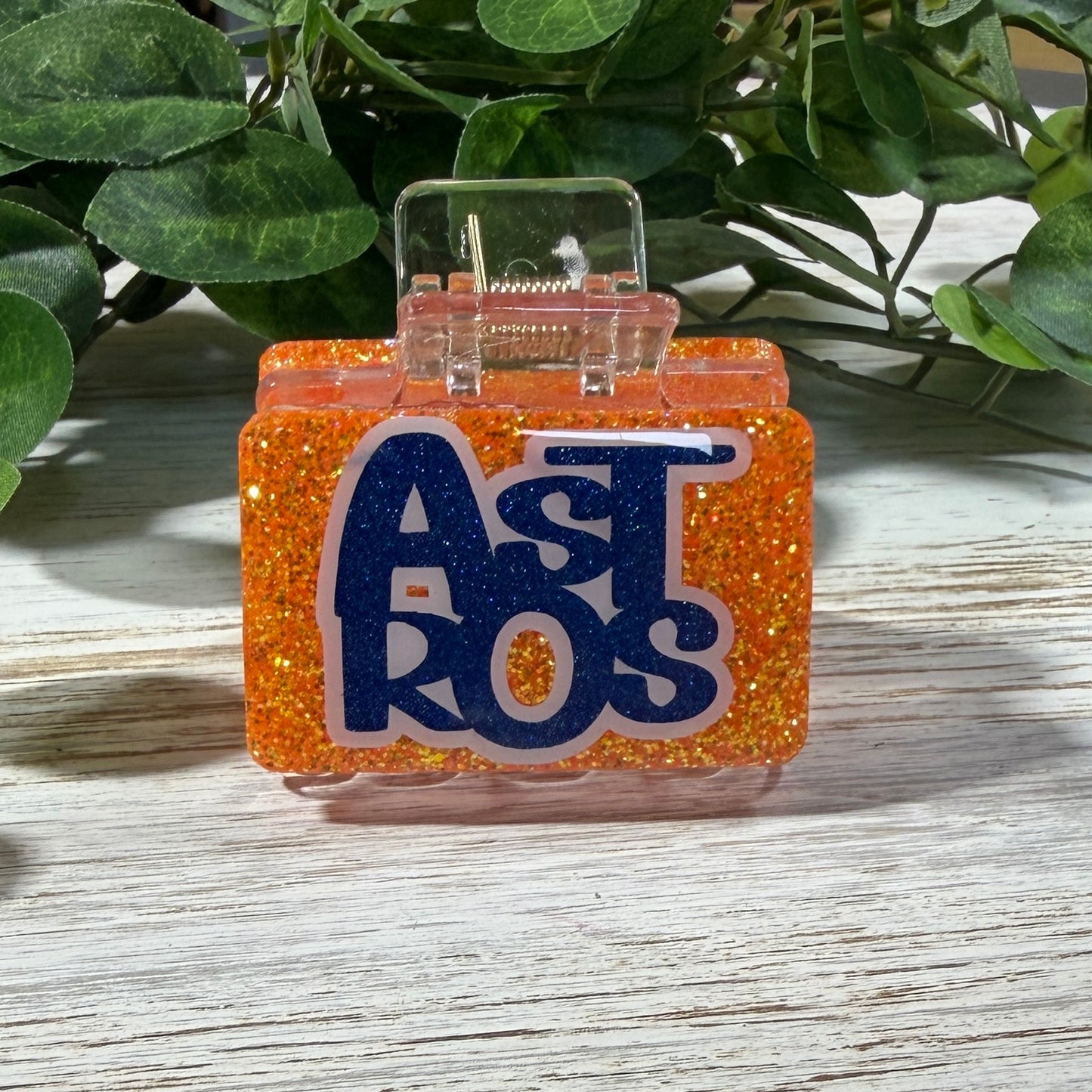 Astros Hair Claw Clip Glitter