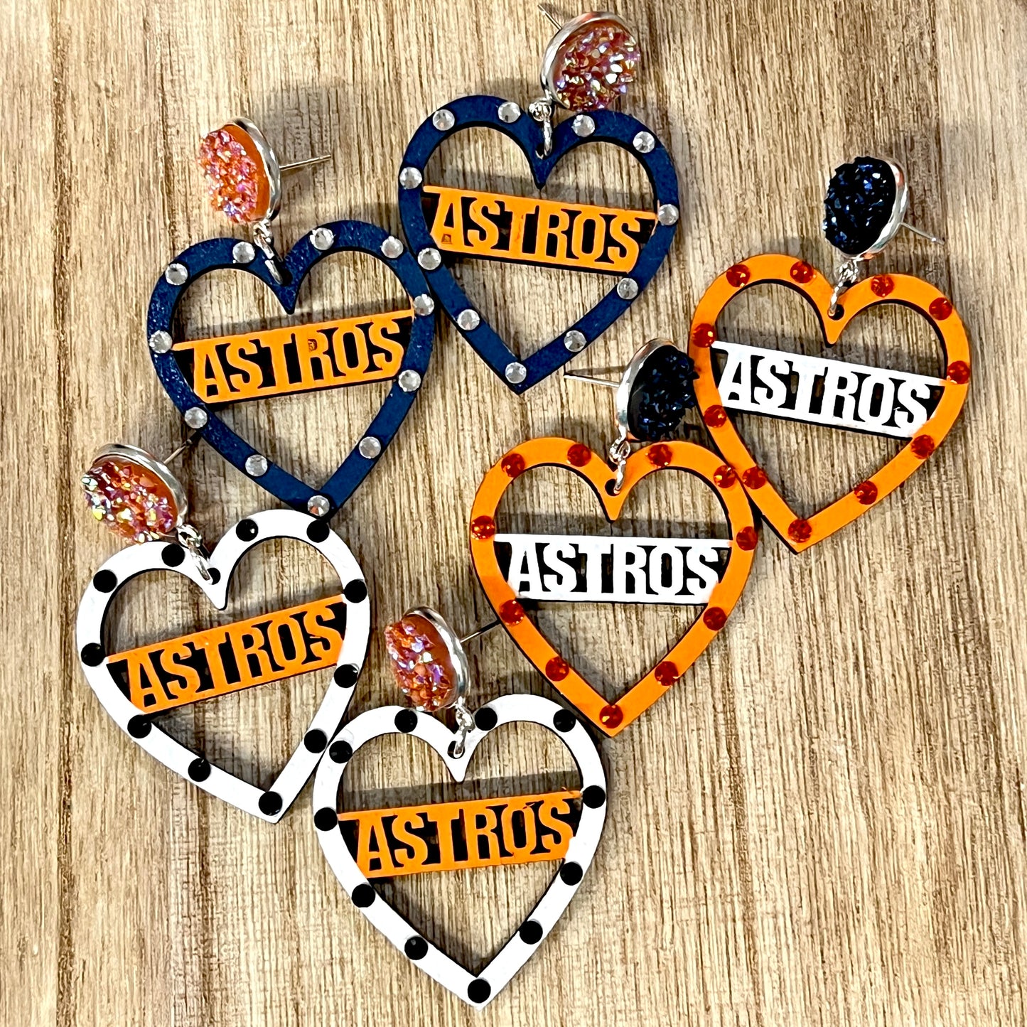 Astros Heart Earrings