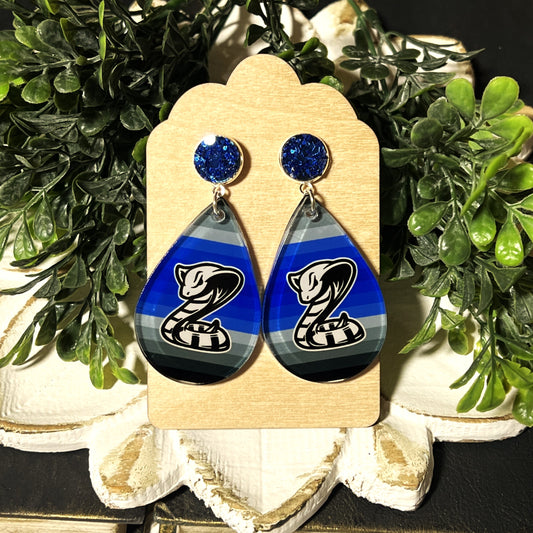 COBRAS Striped Teardrop Earrings