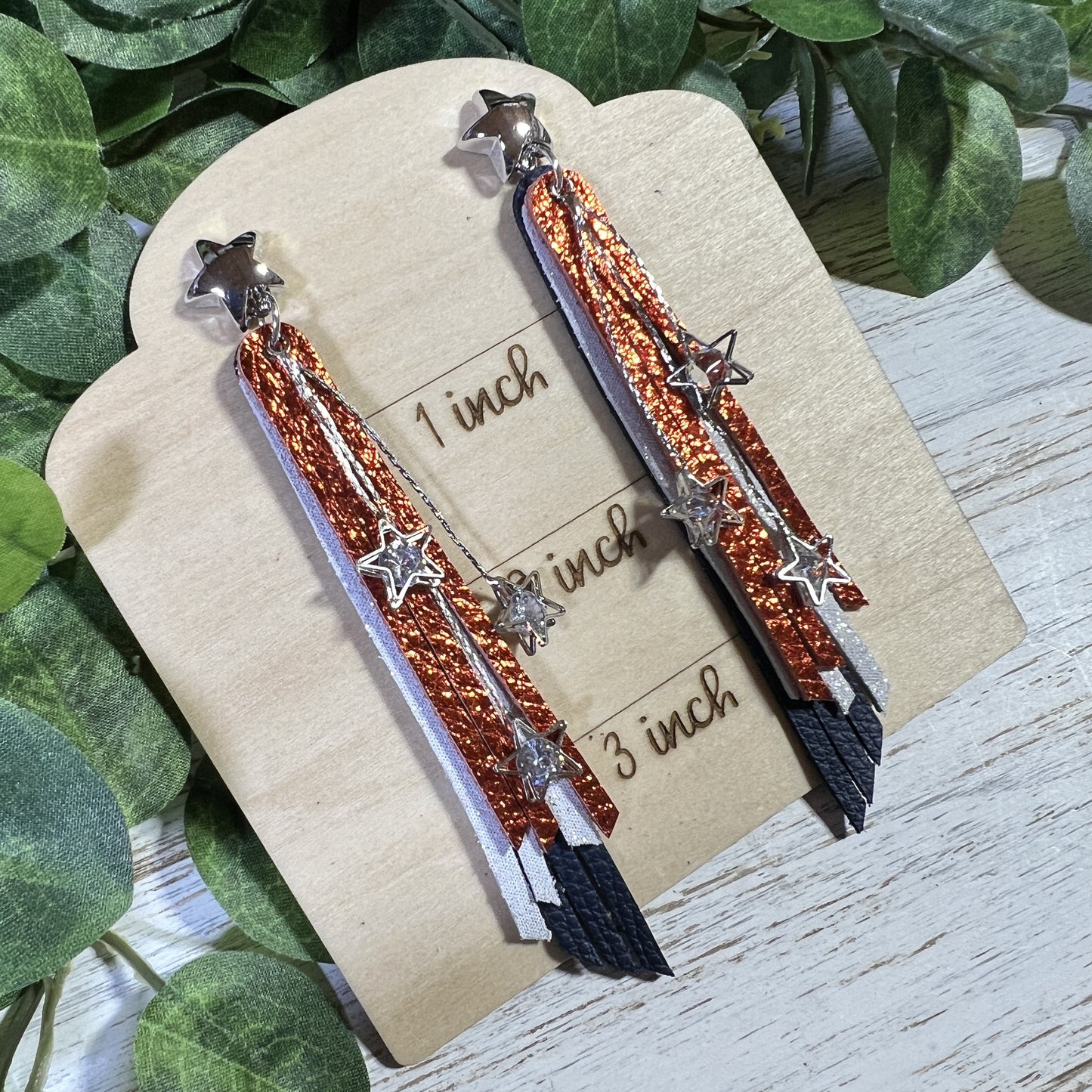 Astros Earrings - Skinny Fringe