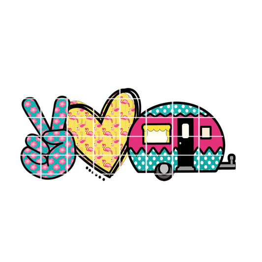 Digital Design - Peace Love and Camping