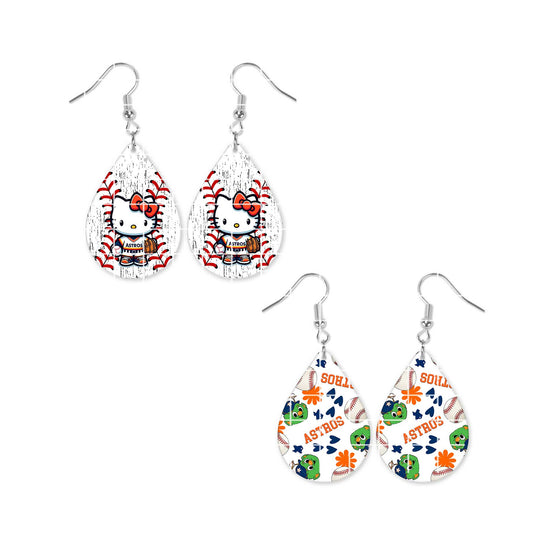 Digital Design - Houston Astros Earrings 4